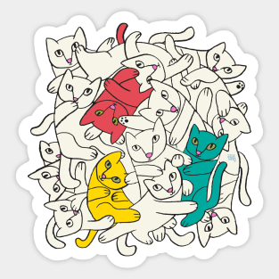 Three in a Crowd Sticker